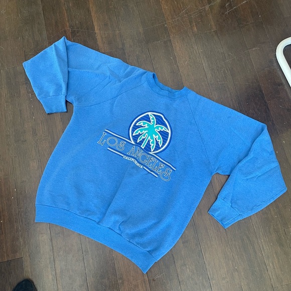 Screen Stars Other - Screen Stars Blue Los Angeles Crewneck Sweater